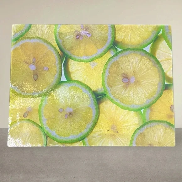 Anchor Hocking Lemon Lime Photo Glass Cutting Board 12” X 15” - Picture 8 of 15
